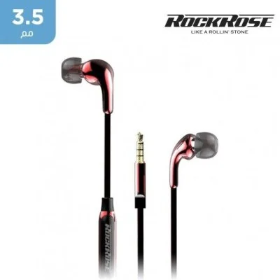 Rockrose Solo Pro Wired Earphones with 3.5 mm Headphone Jack&ndash; Red